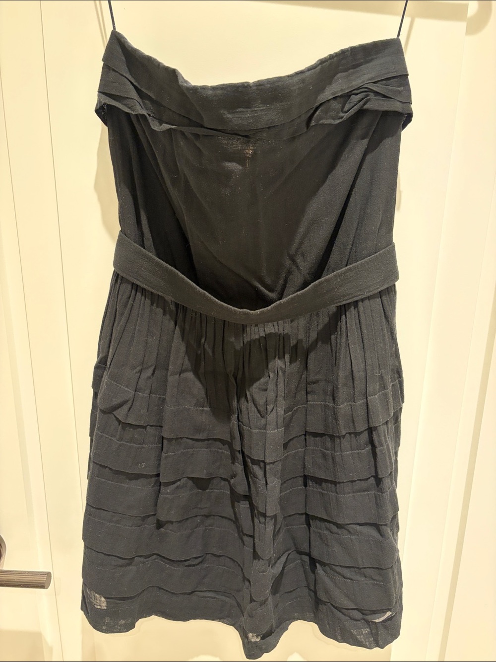 Sandro Black Dress with Gold Zipper